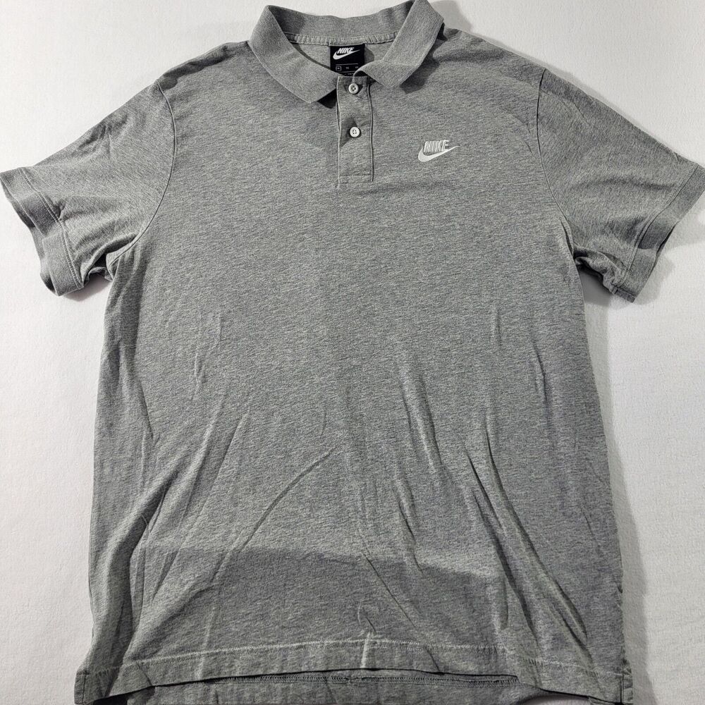 Nike Sportswear Matchup Mens Cotton Polo Shirt Gray Size XL
